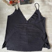 Стильная черная майка под замш