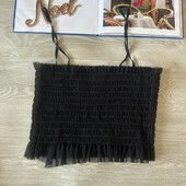 Черная стильная майка топик