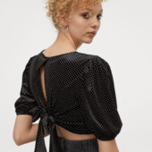 Святкова оксамитова блуза-топ блискітками H&M