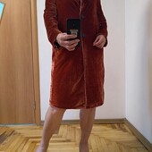 Велюровый кардиган, жакет с карманами. размер 16