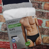 Арт.0221 набір чоловічі трусики бріфи(сліпи) 3шт від livergy размер євро 5/м