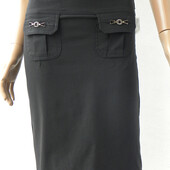 Стильна, модна, чорна спідниця з двома кишенями 42-44 розміри (36-38 євророзміри).