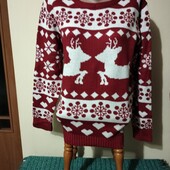 Новорічна кофта на пишні форми, сток, без бірки.