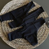 Арт.298 труси безшовні стрінги жіночі 3шт чорні esmara євро розмір Л 44/46 наш 50/52р.