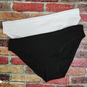 Арт.0540 набір 2шт бавовняні сліпи бріфи різнокольорові жіночі c&a розмір євро м