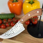 Універсальний вигнутий кухонний ніж з дерев'яною ручкою 26,5/14,5 см