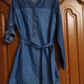 Плаття-рубашка р.Л, тонкий джинс