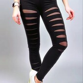 Стильні легінси з розрізами по всій довжині