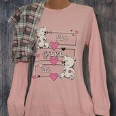 Піжама жіноча бавовна, Туреччина, штани, реглан