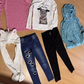 134/140 сток нові речі на дівчинку пакетом