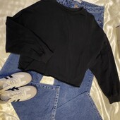 Стильний чорний світшот на легкому флісі у розмірі 18