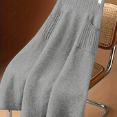 Шикарная плотная, теплая, длинная вязаная юбка с карманами , р. 2xl, наш 50-56