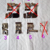 Нові різні лапки для сучасних побутових швейних машин.