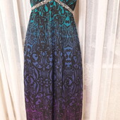 Довгий сарафан із натурального шовку