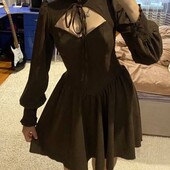 Сукня шоколадного кольору мікровельвет, 42-44