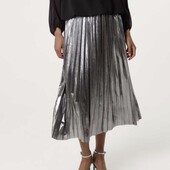 Трендова блискуча спідниця пліссе, М L
