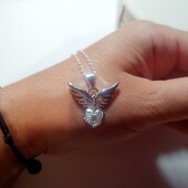 Серебряная цепочка с кулоном проба 925