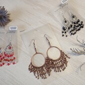Довгі сережки з намистинами. 1 на вибір