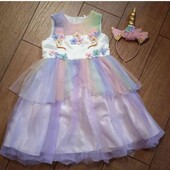 Плаття Єдиноріг з обідком на зріст 120 см