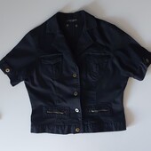 Чорний жіночий джинсовий жакет/піджак