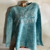 Теплая плюшевая кофточка для дома и сна размер ХЛ, состояние идеальное