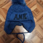 Шапка шерстяна з натуральним балабоном