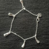 Браслет, стерлинговое серебро