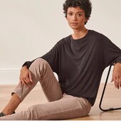 Сорочка з рукавами летюча миша з віскози від tchibo(німеччина) розмір 40 евро=46-48 нюанс