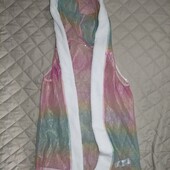 Шубка з органзи з блисками