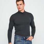 Мужской гольфик на флисе ! черный, серый - 46,48,50,52,54р