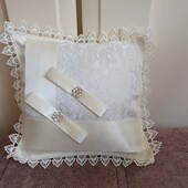 Весільна подушка для обручок❤️від 2-х лотів подарунок