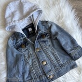 Стильна джинсовка з капюшоном, 3-6 місяців