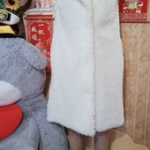 ❤️Брендовая натуральная белоснежная Тедди жилетка тёплая новая❤️Италия.Пог116см.Поб.136см.