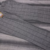 Новые женские брюки в клетку, с карманами, отличного качества