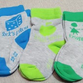 Лот 3 пари. Шкарпетки з біо-бавовни Tchibo(Німеччина) розмір 19-22