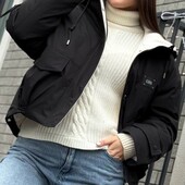 Черная Шикарнейшая куртка синтепон 200 зима