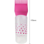 Пляшка-аплікатор для нанесення маски або для фарбування волосся, рожева