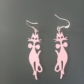 Сережки рожева кицька