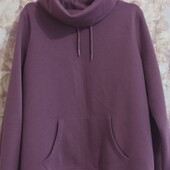 Тепла флісова худі сливового кольору