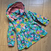 Красивый яркий дождевик на флисе для девочки 80/92р