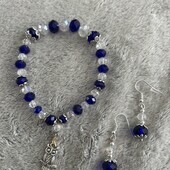 Новинка!Красивый нежный браслет резинка и серьги