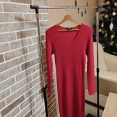 Сукня в рубчик, з блиском, М - 42