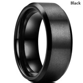 Чоловіча метелева каблучка. Чорна. Нержавіюча сталь. Розмір 20