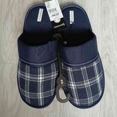 Inextenso брендовые мужские текстильные тапки цвет синий клетка размер евро 45/46