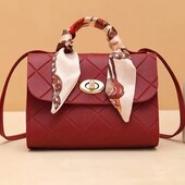 Червона сумка крос-боді з хустинкою cross body