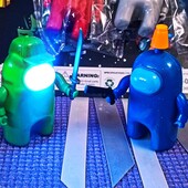 Фигурки Among Us с оружием, с подсветкой