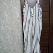 Брендовый новый льняной комбинезон р.14.