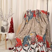 Плед Євро розмір. Новорічні малюнки