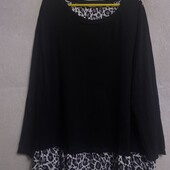 Женская комбинированная кофточка (трикотаж +ткань)отличного качества