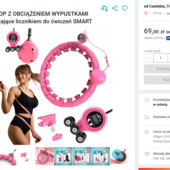 Hula Hoop plus size , розовый,Рингпенг регулируемый(до 135 см) весовой фитнес обруч
